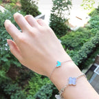 [Plus&Max]BUTTERFLY TURQUOISE BUTTERFLY BRACELET SILVER