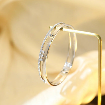[Max Jewelry]Move Romane Diamond Bangle Bracelet