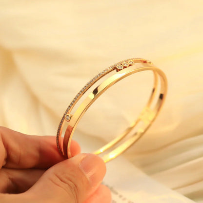 [Max Jewelry]Move Romane Diamond Bangle Bracelet