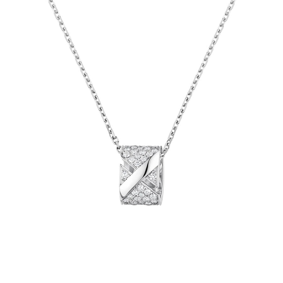 [Max Jewelry ]LIENS EVIDENCE DIAMOND PAVED NECKLACE