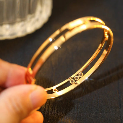 [Max Jewelry]Move Romane Diamond Bangle Bracelet