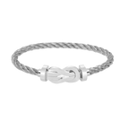 [Plus&Max]CHANCE LARGE 8 FIGURE BUCKLE NO DIAMOND BRACELET SILVER