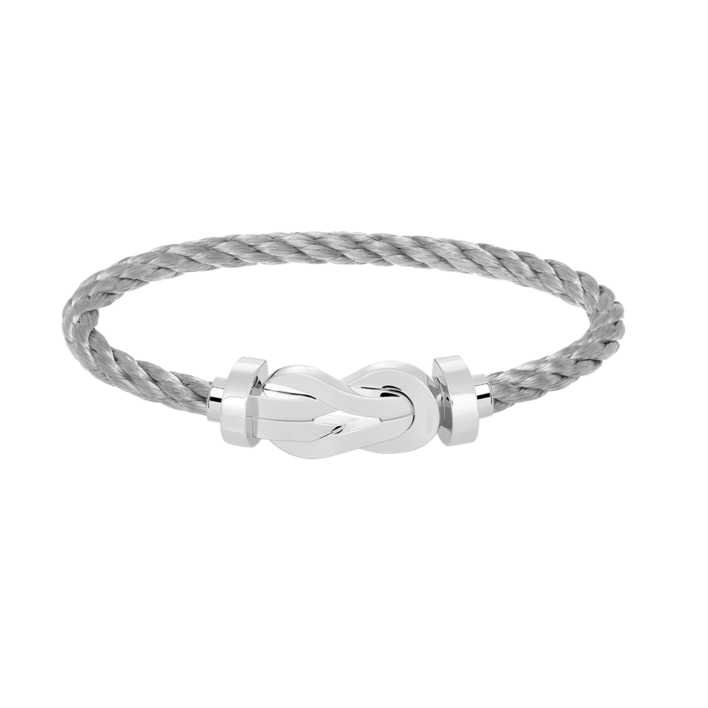[Max Jewelry ]CHANCE LARGE 8 FIGURE BUCKLE NO DIAMOND BRACELET SILVER