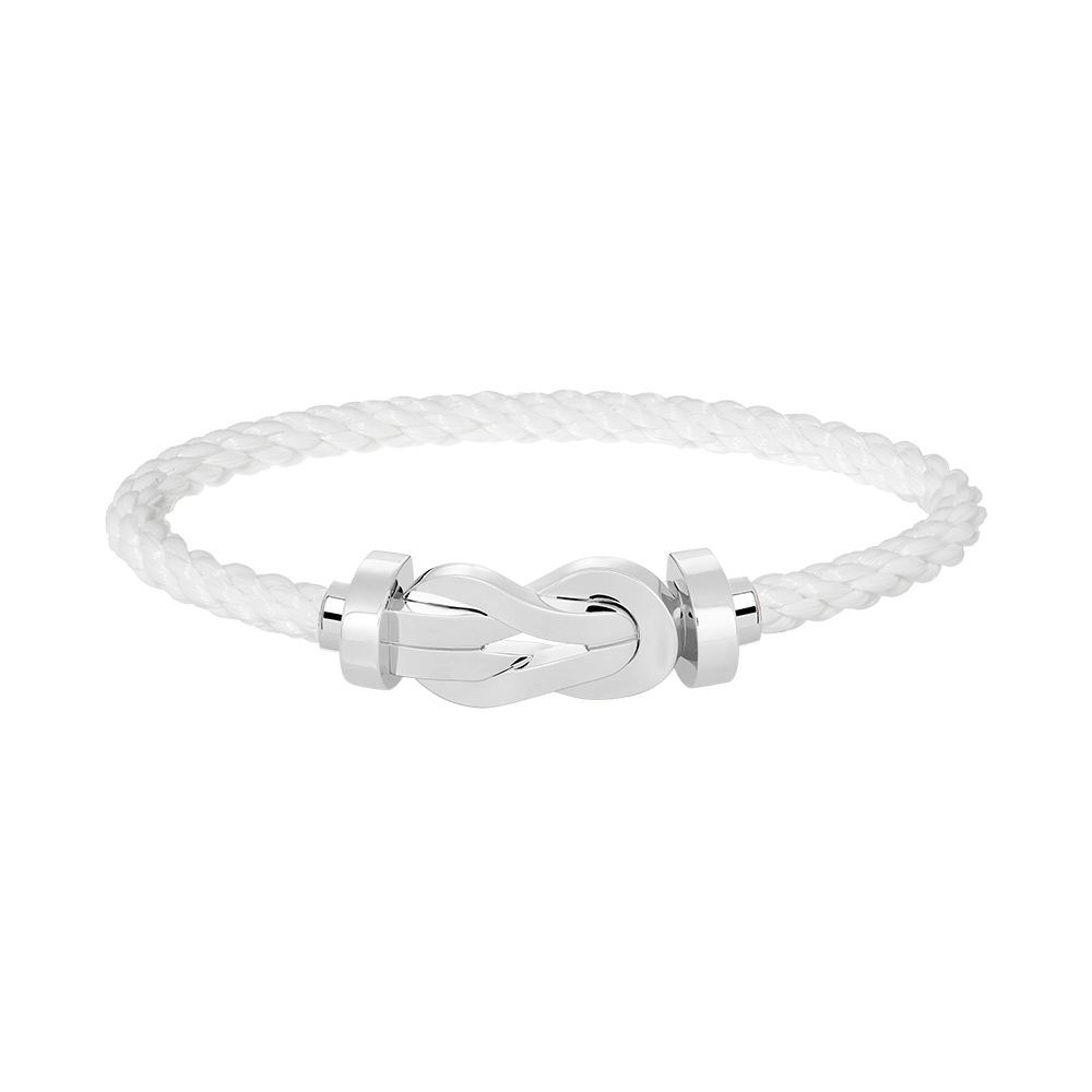 [Max Jewelry ]CHANCE LARGE 8 FIGURE BUCKLE NO DIAMOND BRACELET SILVER