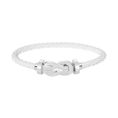 [Max Jewelry ]CHANCE LARGE 8 FIGURE BUCKLE NO DIAMOND BRACELET SILVER
