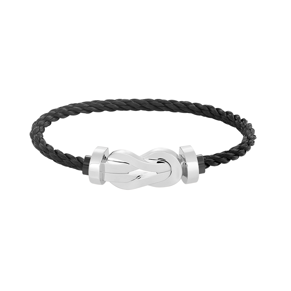 [Max Jewelry ]CHANCE LARGE 8 FIGURE BUCKLE NO DIAMOND BRACELET SILVER