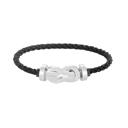 [Max Jewelry ]CHANCE LARGE 8 FIGURE BUCKLE NO DIAMOND BRACELET SILVER