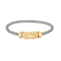 [Plus&Max]CHANCE LARGE 8 FIGURE BUCKLE HALF DIAMOND BRACELET GOLD