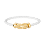 [Plus&Max]CHANCE LARGE 8 FIGURE BUCKLE HALF DIAMOND BRACELET GOLD