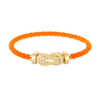[Plus&Max]CHANCE LARGE 8 FIGURE BUCKLE HALF DIAMOND BRACELET GOLD