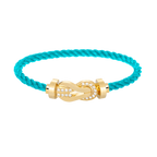 [Plus&Max]CHANCE LARGE 8 FIGURE BUCKLE HALF DIAMOND BRACELET GOLD