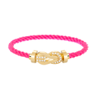[Plus&Max]CHANCE LARGE 8 FIGURE BUCKLE HALF DIAMOND BRACELET GOLD