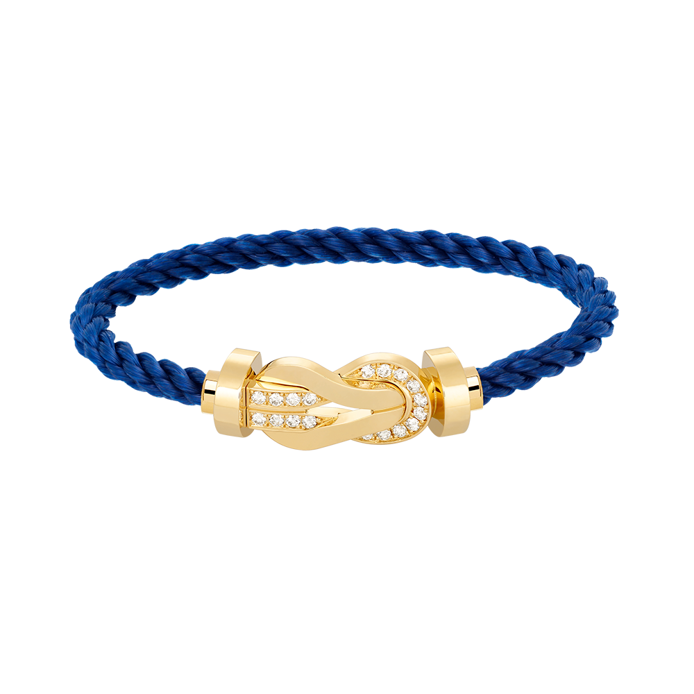 [Max Jewelry ]CHANCE LARGE 8 FIGURE BUCKLE HALF DIAMOND BRACELET GOLD