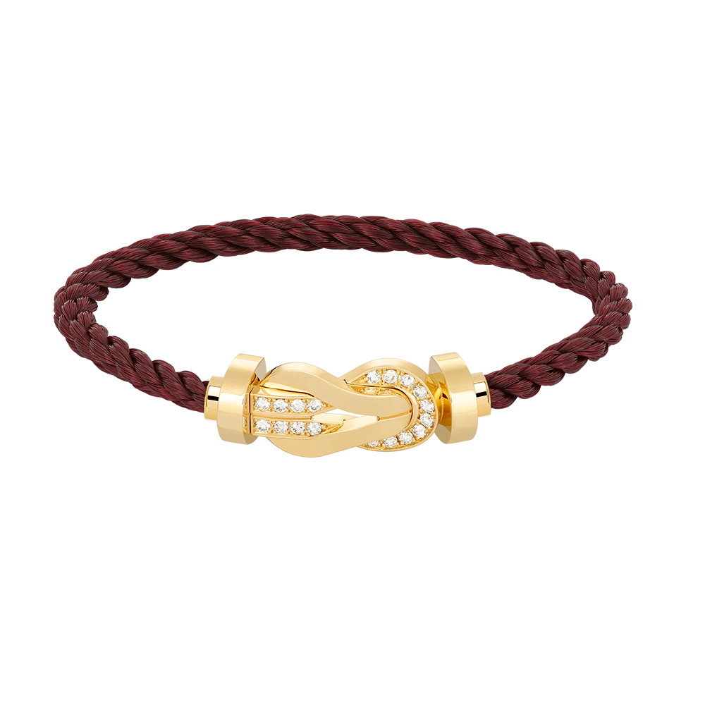 [Max Jewelry ]CHANCE LARGE 8 FIGURE BUCKLE HALF DIAMOND BRACELET GOLD