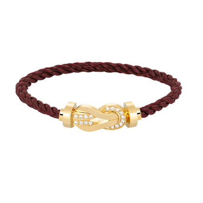 [Max Jewelry ]CHANCE LARGE 8 FIGURE BUCKLE HALF DIAMOND BRACELET GOLD