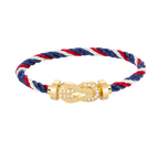 [Plus&Max]CHANCE LARGE 8 FIGURE BUCKLE HALF DIAMOND BRACELET GOLD