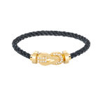 [Plus&Max]CHANCE LARGE 8 FIGURE BUCKLE HALF DIAMOND BRACELET GOLD