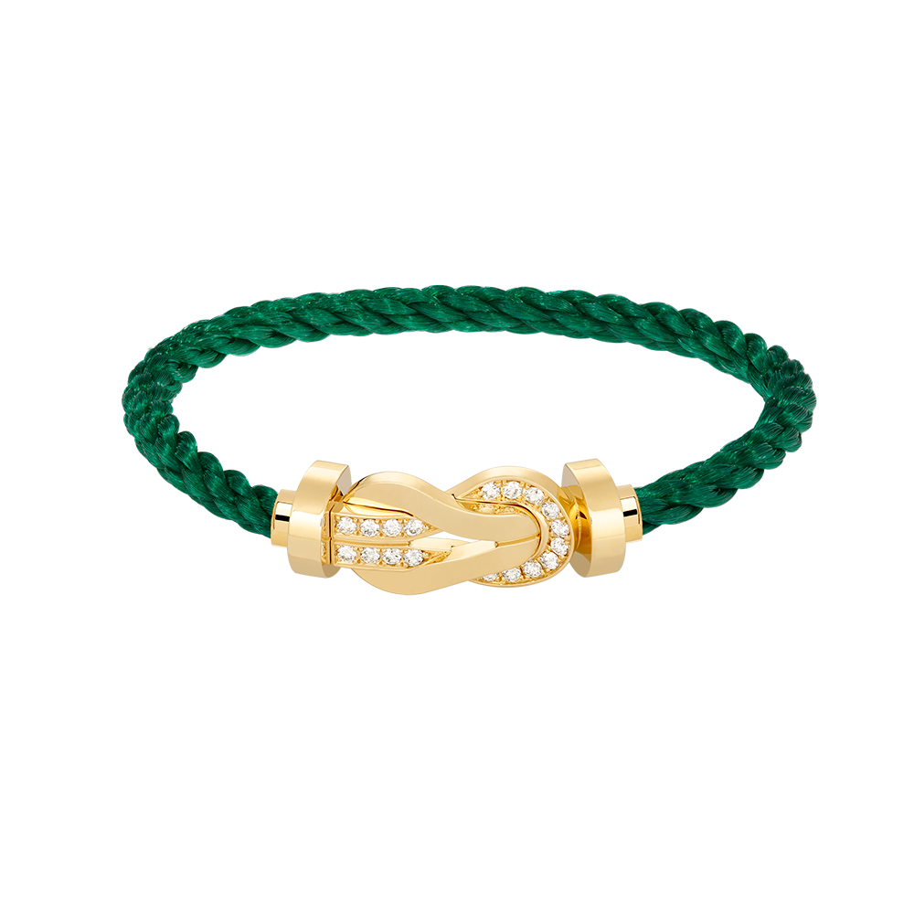 [Max Jewelry ]CHANCE LARGE 8 FIGURE BUCKLE HALF DIAMOND BRACELET GOLD