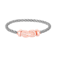 [Plus&Max]CHANCE LARGE 8 FIGURE BUCKLE HALF DIAMOND BRACELET ROSE GOLD