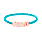 [Plus&Max]CHANCE LARGE 8 FIGURE BUCKLE HALF DIAMOND BRACELET ROSE GOLD