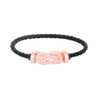 [Plus&Max]CHANCE LARGE 8 FIGURE BUCKLE HALF DIAMOND BRACELET ROSE GOLD