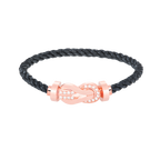[Plus&Max]CHANCE LARGE 8 FIGURE BUCKLE HALF DIAMOND BRACELET ROSE GOLD