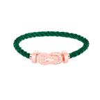 [Plus&Max]CHANCE LARGE 8 FIGURE BUCKLE HALF DIAMOND BRACELET ROSE GOLD