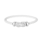 [Plus&Max]CHANCE LARGE 8 FIGURE BUCKLE HALF DIAMOND BRACELET SILVER