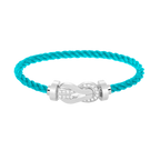 [Plus&Max]CHANCE LARGE 8 FIGURE BUCKLE HALF DIAMOND BRACELET SILVER