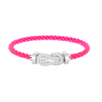 [Plus&Max]CHANCE LARGE 8 FIGURE BUCKLE HALF DIAMOND BRACELET SILVER