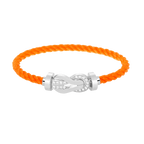 [Plus&Max]CHANCE LARGE 8 FIGURE BUCKLE HALF DIAMOND BRACELET SILVER