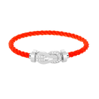 [Plus&Max]CHANCE LARGE 8 FIGURE BUCKLE HALF DIAMOND BRACELET SILVER
