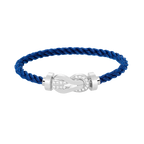 [Plus&Max]CHANCE LARGE 8 FIGURE BUCKLE HALF DIAMOND BRACELET SILVER