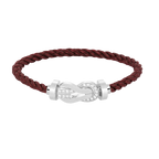 [Plus&Max]CHANCE LARGE 8 FIGURE BUCKLE HALF DIAMOND BRACELET SILVER