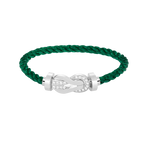 [Plus&Max]CHANCE LARGE 8 FIGURE BUCKLE HALF DIAMOND BRACELET SILVER