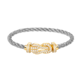 [Plus&Max]CHANCE LARGE 8 FIGURE BUCKLE FULLDIAMOND BRACELET GOLD