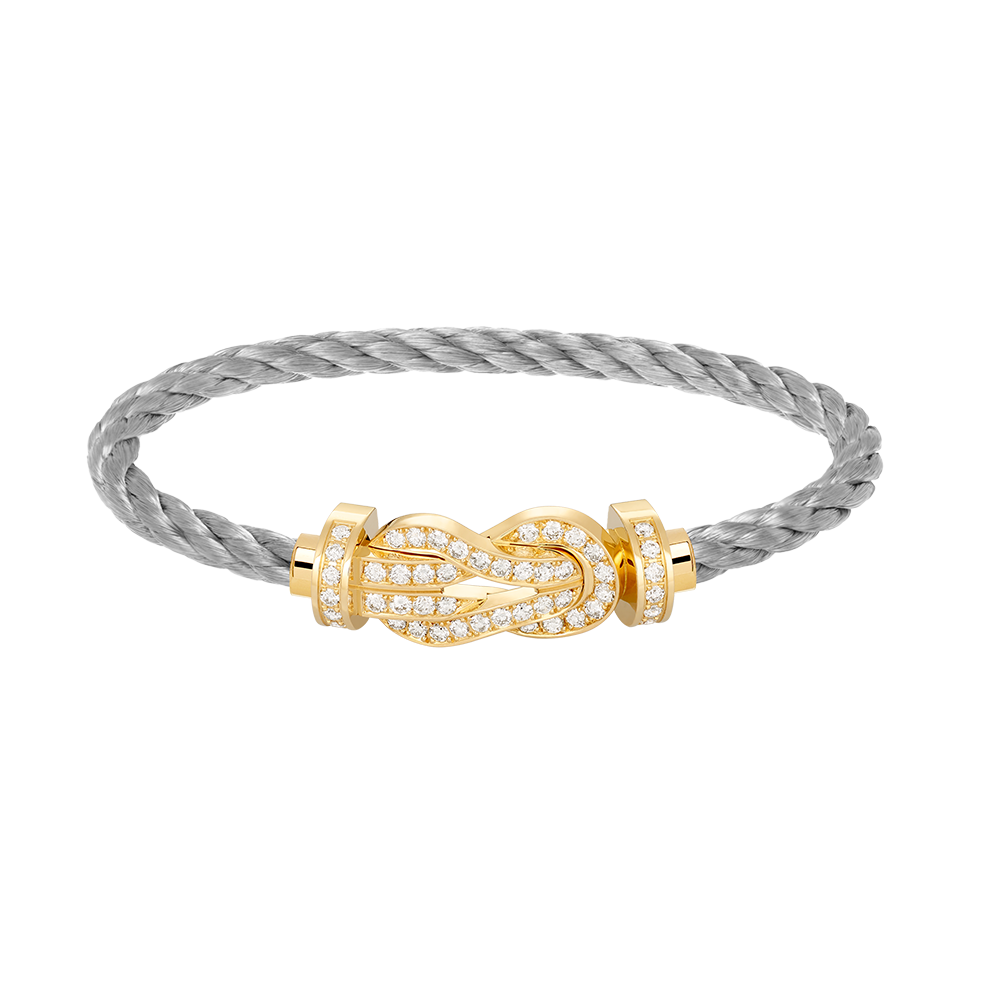 [Max Jewelry ]CHANCE LARGE 8 FIGURE BUCKLE FULLDIAMOND BRACELET GOLD