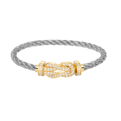 [Max Jewelry ]CHANCE LARGE 8 FIGURE BUCKLE FULLDIAMOND BRACELET GOLD
