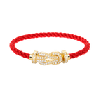 [Plus&Max]CHANCE LARGE 8 FIGURE BUCKLE FULLDIAMOND BRACELET GOLD