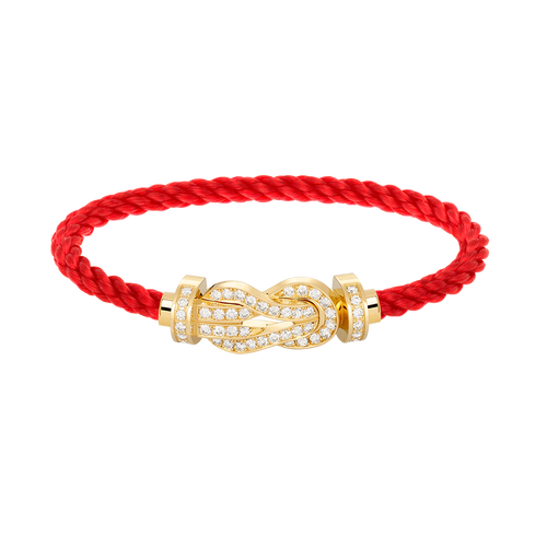 [Plus&Max]CHANCE LARGE 8 FIGURE BUCKLE FULLDIAMOND BRACELET GOLD