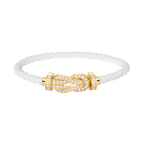 [Plus&Max]CHANCE LARGE 8 FIGURE BUCKLE FULLDIAMOND BRACELET GOLD
