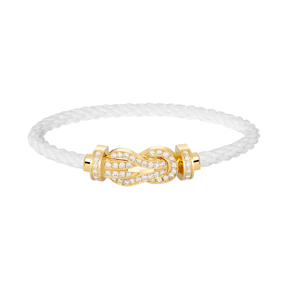 [Max Jewelry ]CHANCE LARGE 8 FIGURE BUCKLE FULLDIAMOND BRACELET GOLD