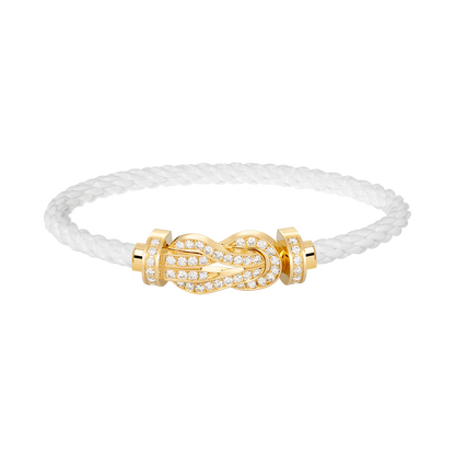 [Max Jewelry ]CHANCE LARGE 8 FIGURE BUCKLE FULLDIAMOND BRACELET GOLD