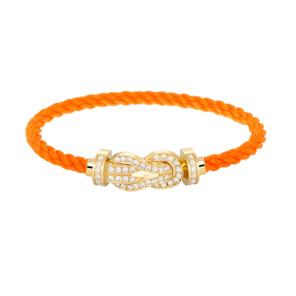 [Max Jewelry ]CHANCE LARGE 8 FIGURE BUCKLE FULLDIAMOND BRACELET GOLD