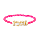 [Plus&Max]CHANCE LARGE 8 FIGURE BUCKLE FULLDIAMOND BRACELET GOLD