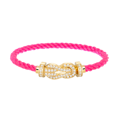 [Max Jewelry ]CHANCE LARGE 8 FIGURE BUCKLE FULLDIAMOND BRACELET GOLD