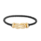 [Plus&Max]CHANCE LARGE 8 FIGURE BUCKLE FULLDIAMOND BRACELET GOLD