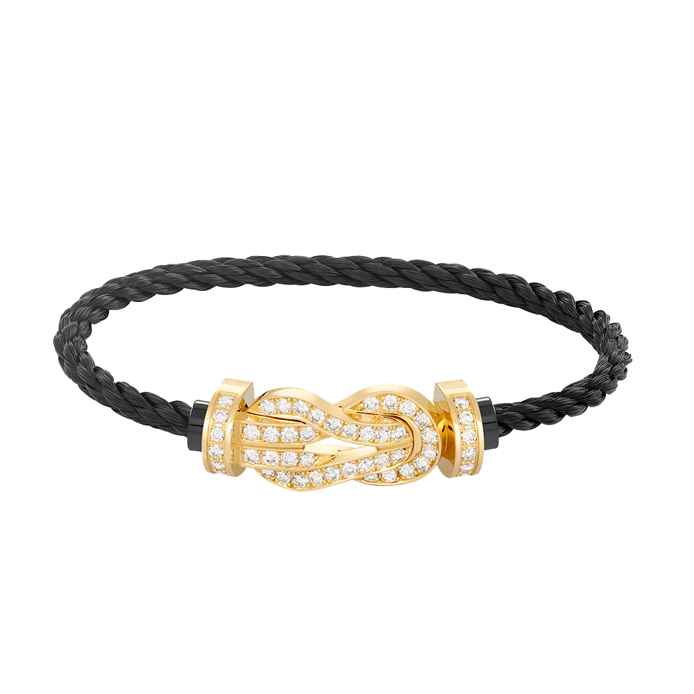 [Max Jewelry ]CHANCE LARGE 8 FIGURE BUCKLE FULLDIAMOND BRACELET GOLD