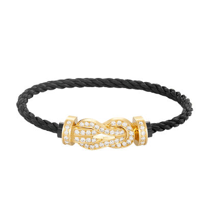 [Max Jewelry ]CHANCE LARGE 8 FIGURE BUCKLE FULLDIAMOND BRACELET GOLD