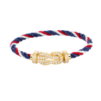 [Plus&Max]CHANCE LARGE 8 FIGURE BUCKLE FULLDIAMOND BRACELET GOLD
